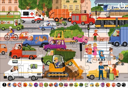 Puzzle Kakadu Miejskie pojazdy